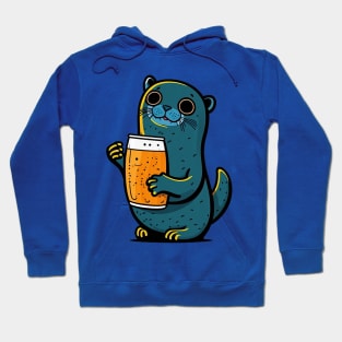 Cute Cartoonish Seam With Beer Mug Hoodie